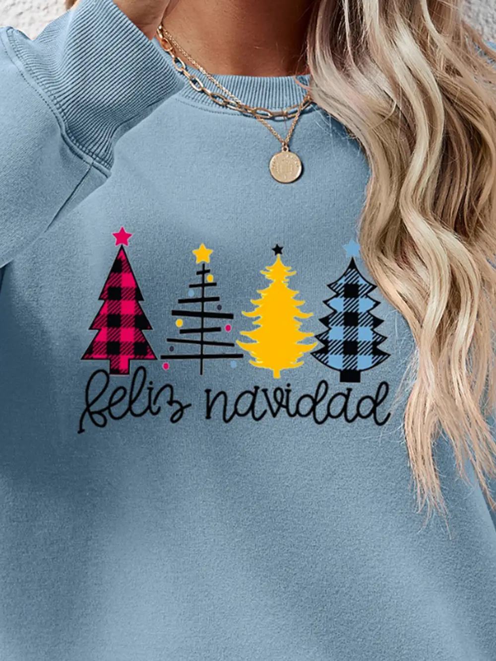 Round Neck Graphic Long Sleeve Sweatshirt, image 15