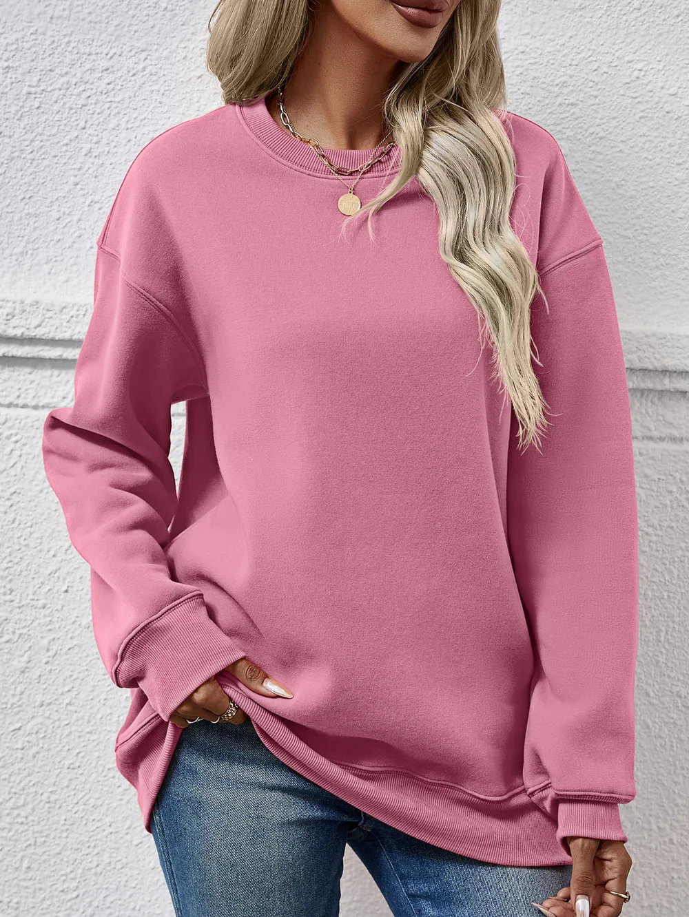 Round Neck Long Sleeve Sweatshirt, image 4