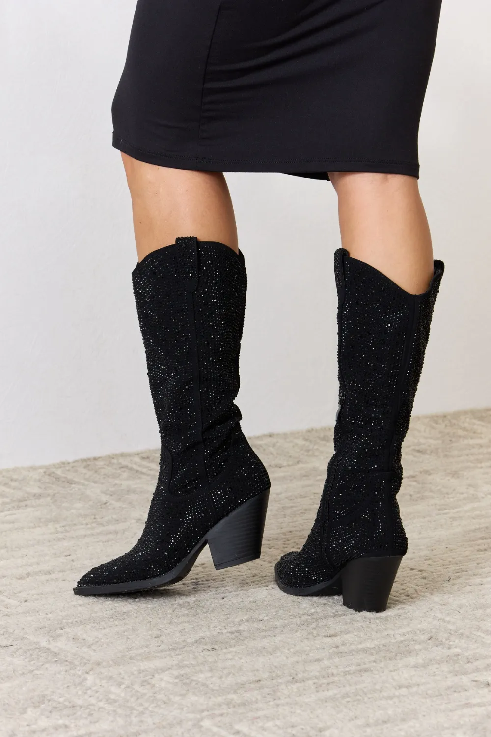 Rhinestone Knee High Cowboy Boots, image 4