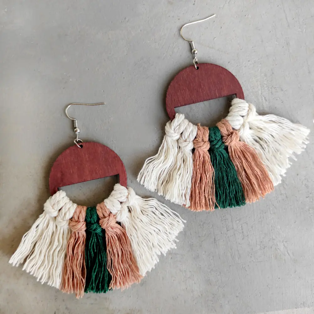 Tassel Detail Drop Earrings, image 9