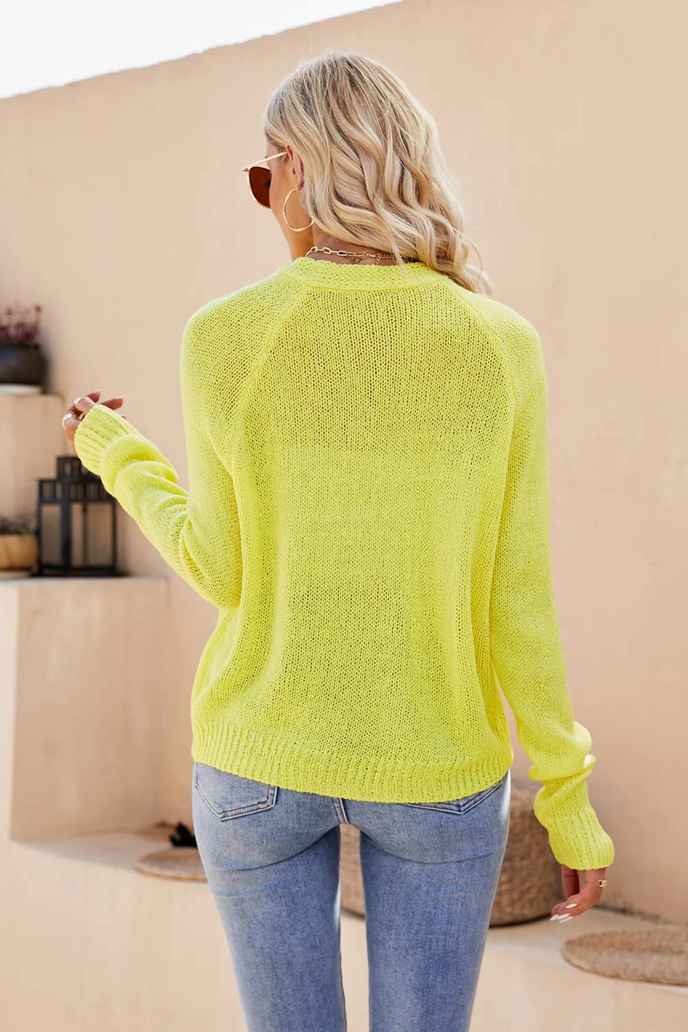 Button Up V-Neck Long Sleeve Cardigan, image 9