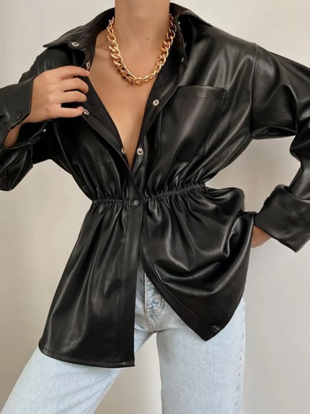 Snap Down Collared Jacket, image 3