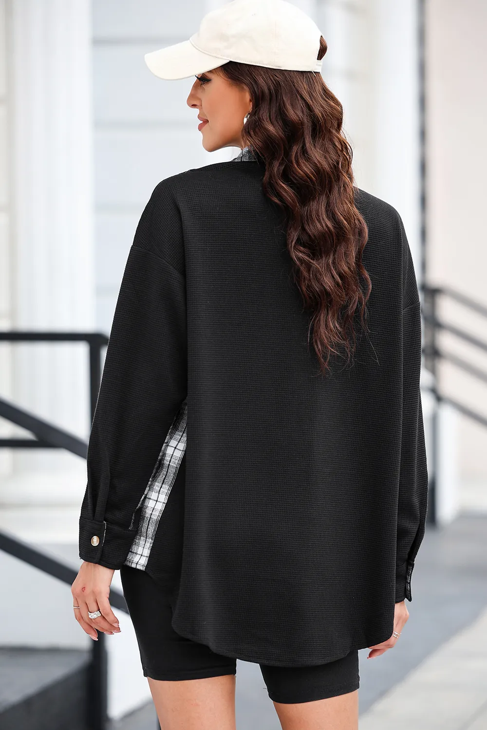 Plaid Button Down Collared Jacket, image 14
