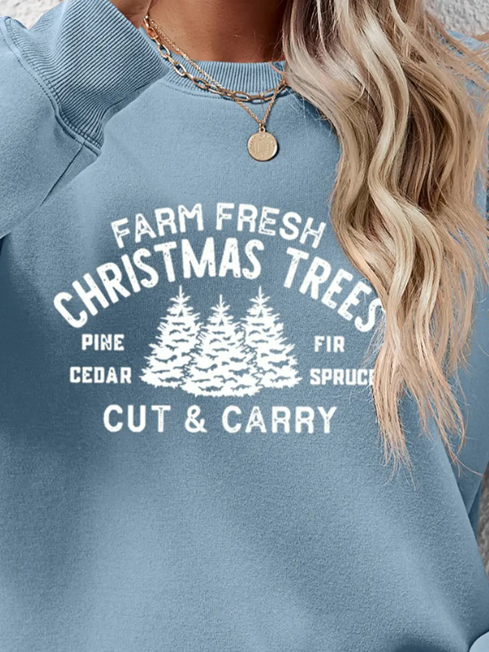 Round Neck Graphic Long Sleeve Sweatshirt, image 23
