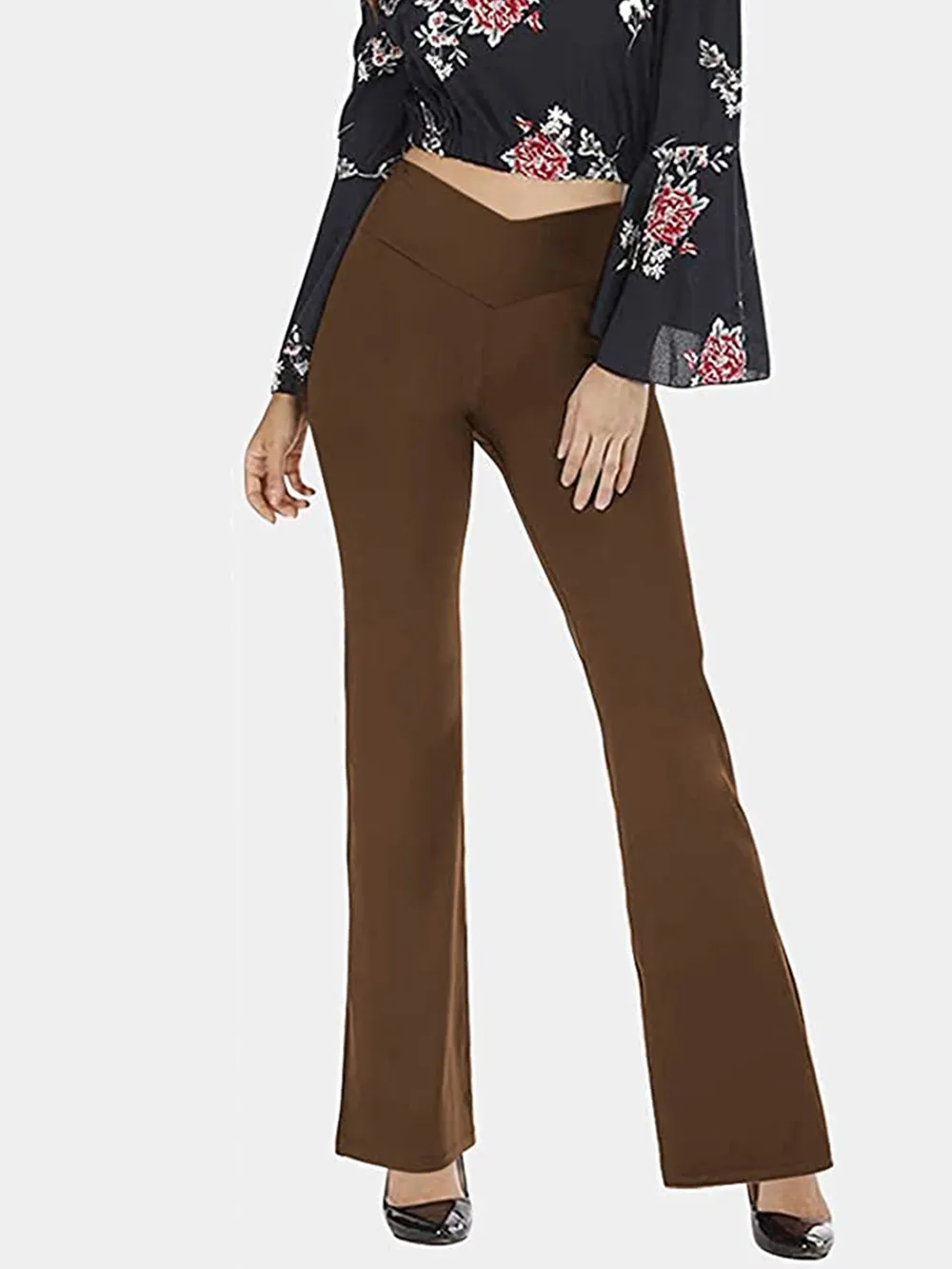 V-Waist Bootcut Long Pants, image 14