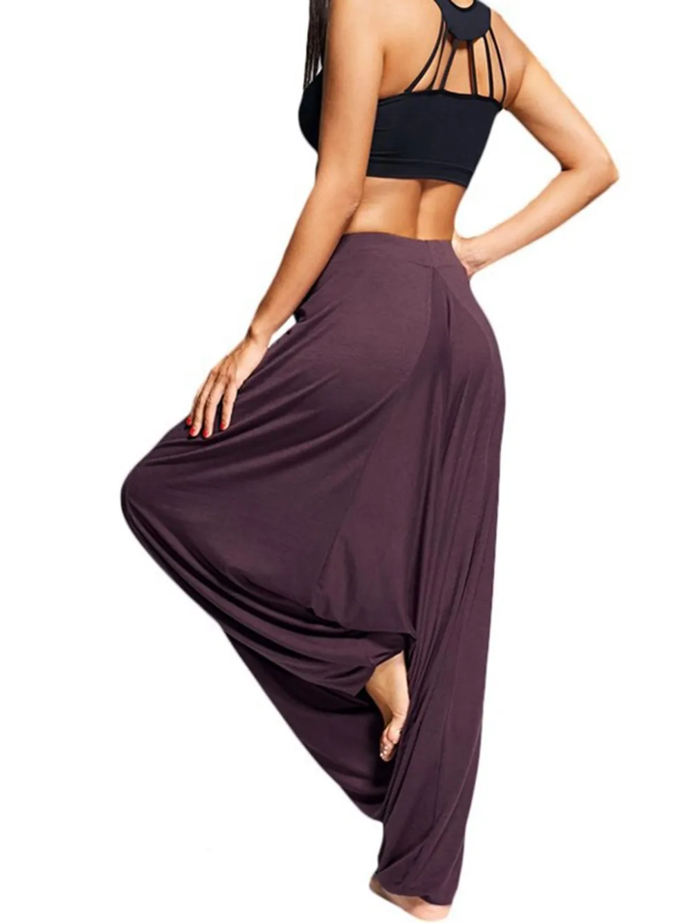 Tied Mid Waist Long Harem Pants, image 11