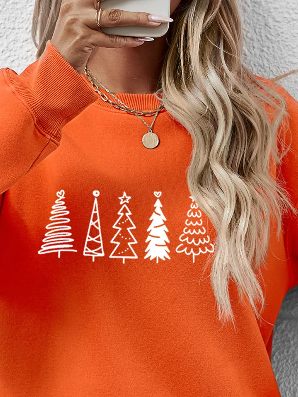 Christmas Tree Graphic Drop Shoulder Sweatshirt, image 3