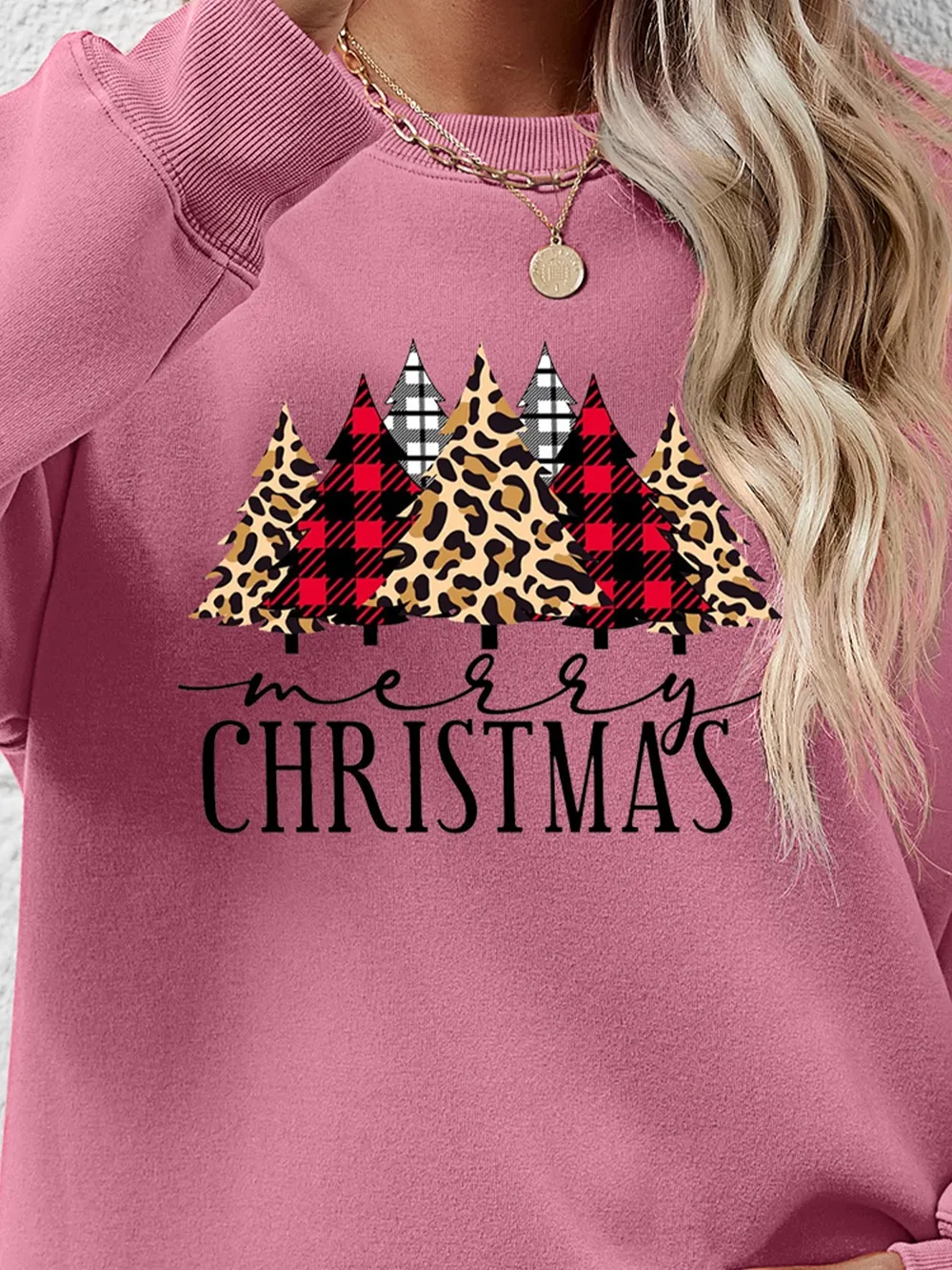 MERRY CHRISTMAS Round Neck Long Sleeve Sweatshirt, image 16