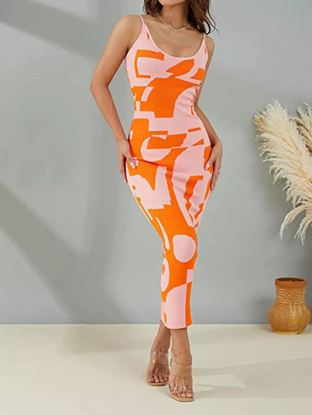 Spaghetti Strap Maxi Sweater Dress, image 2