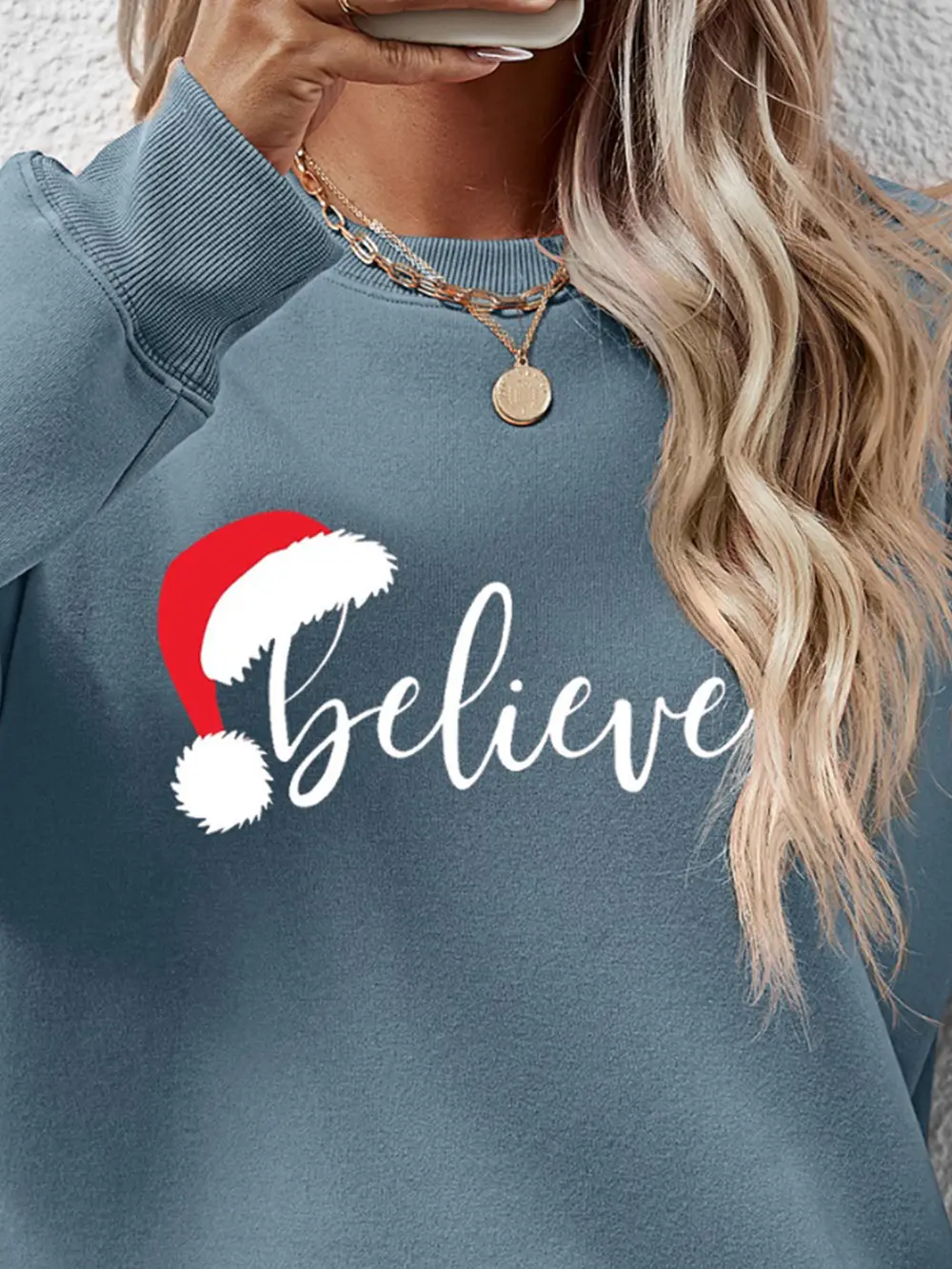 BELIEVE Graphic Long Sleeve Sweatshirt, image 6