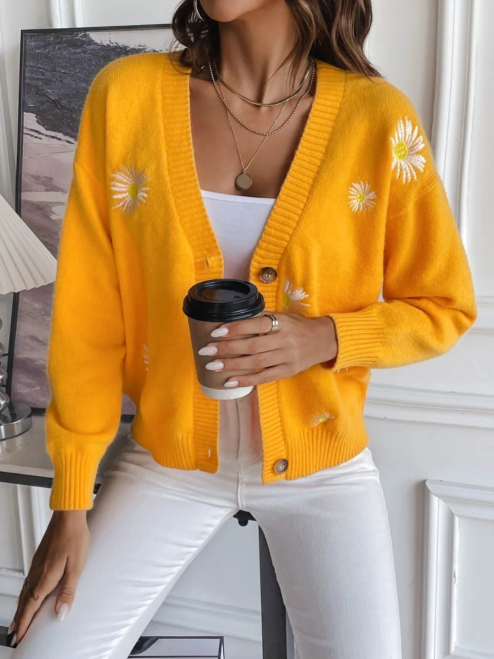 Floral Button Up Cardigan, image 6