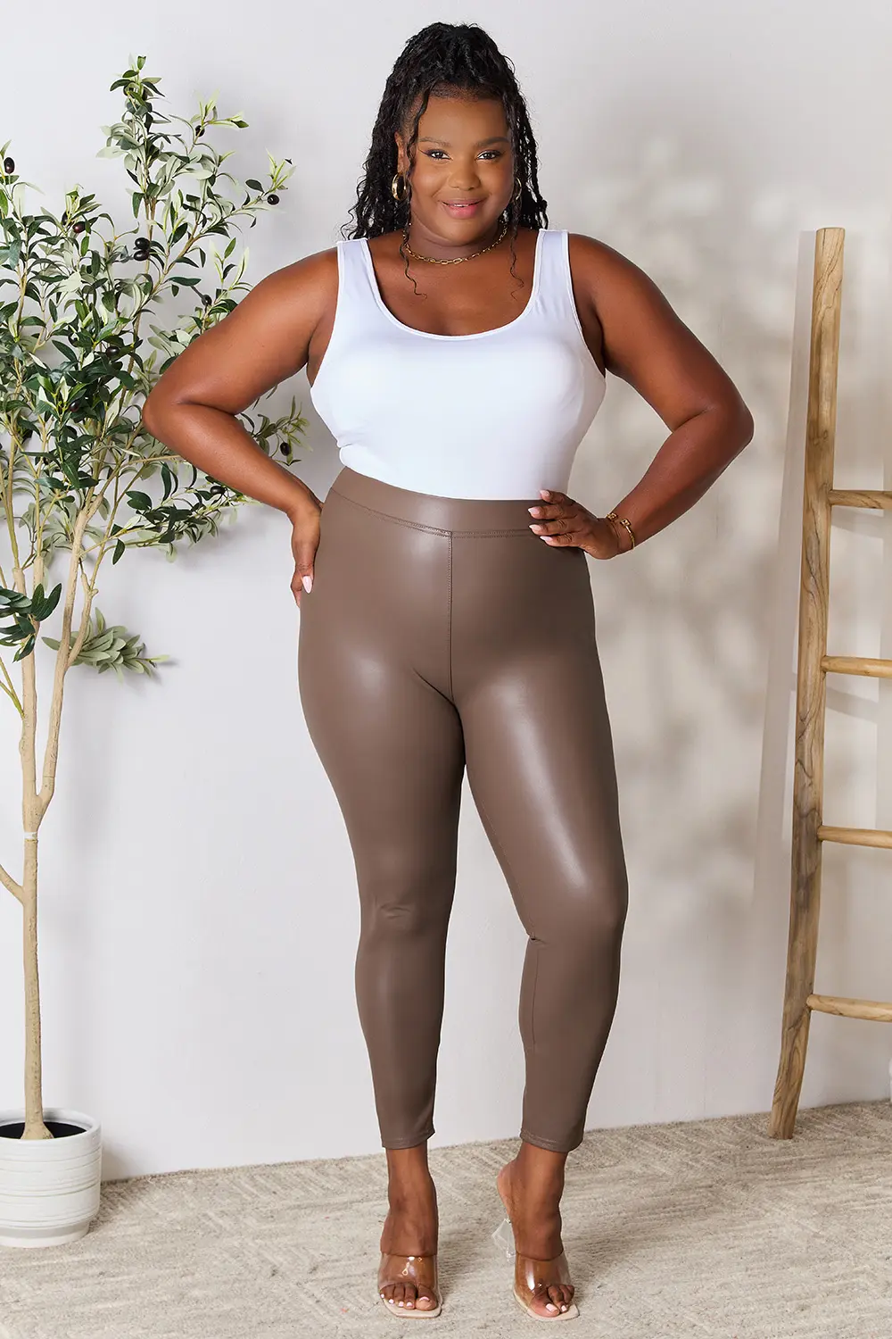 Full Size High Waist Skinny Pants, image 8
