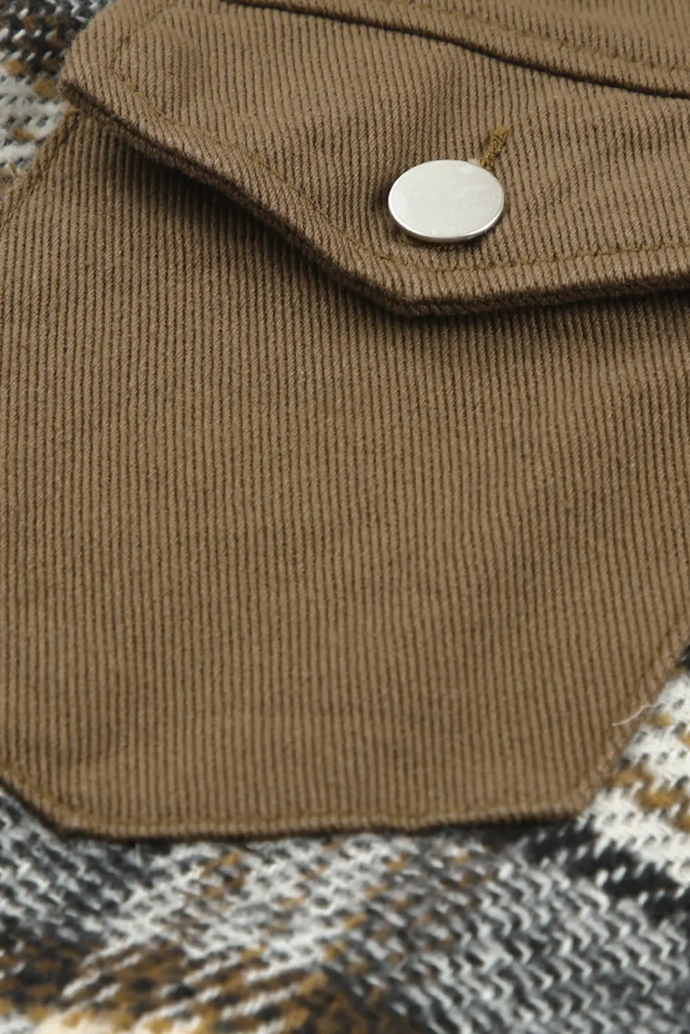 Plaid Collared Denim Jacket, image 6