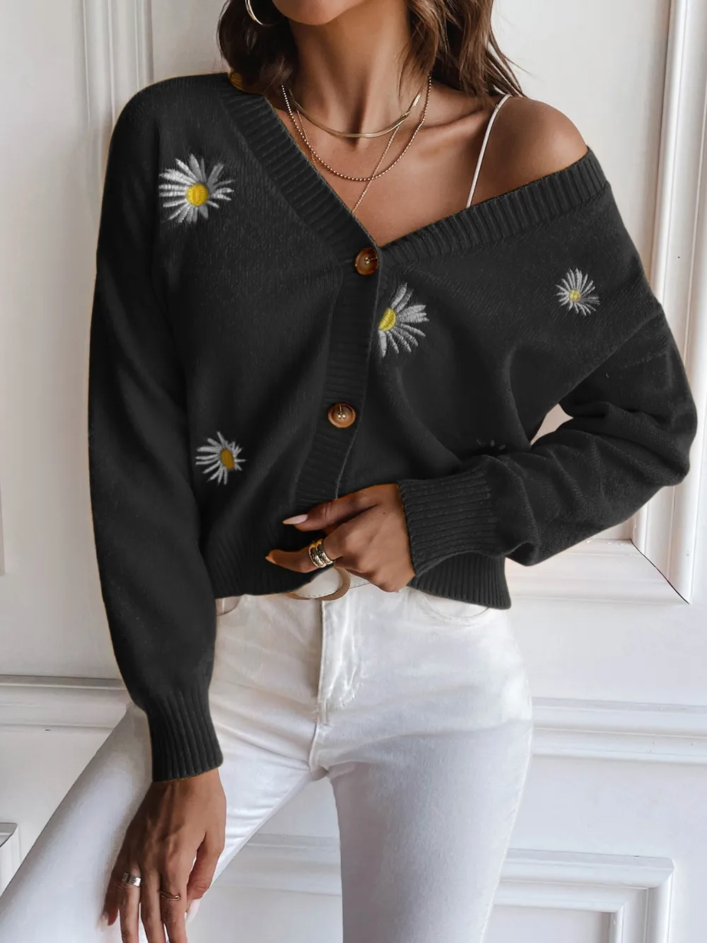 Floral Button Up Cardigan, image 7