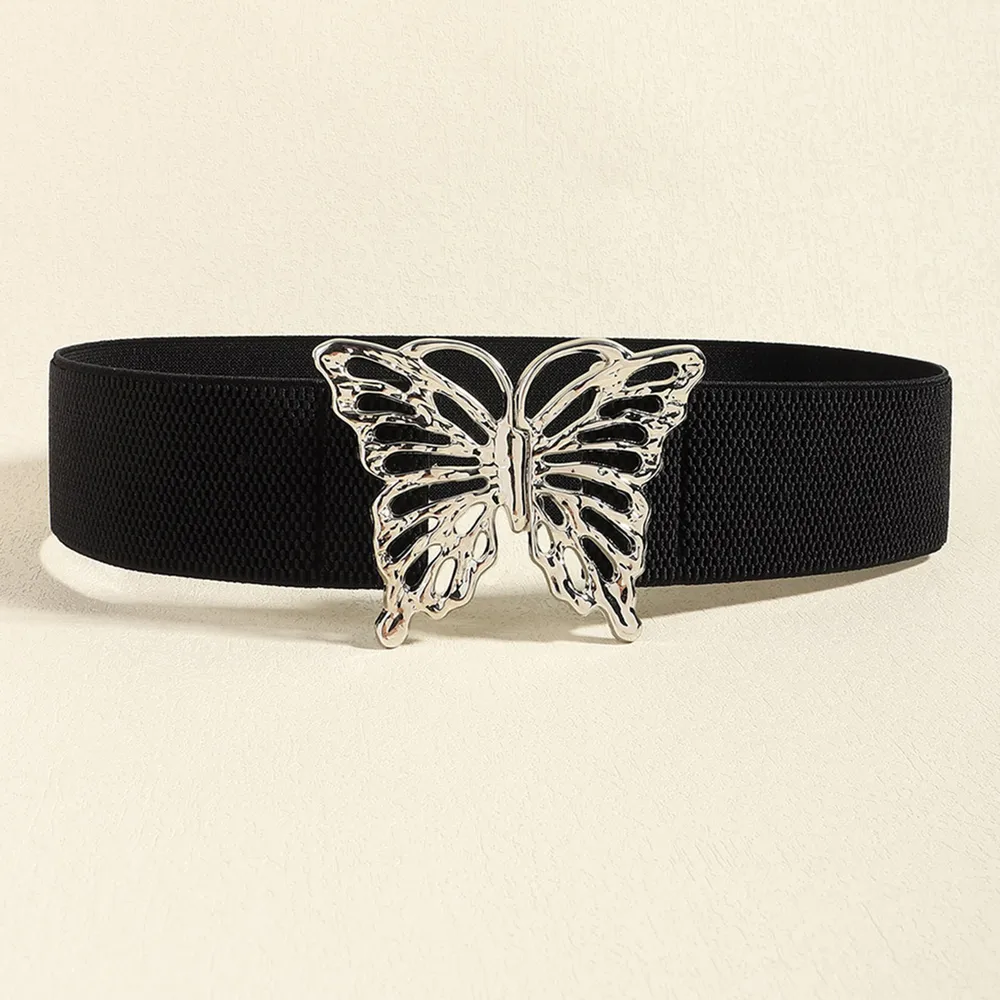 Butterfly Alloy Buckle Elastic Belt, image 5