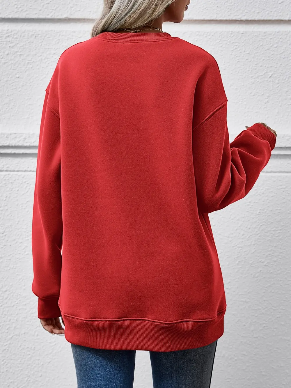 MERRY AND BRIGHT Round Neck Sweatshirt, image 3