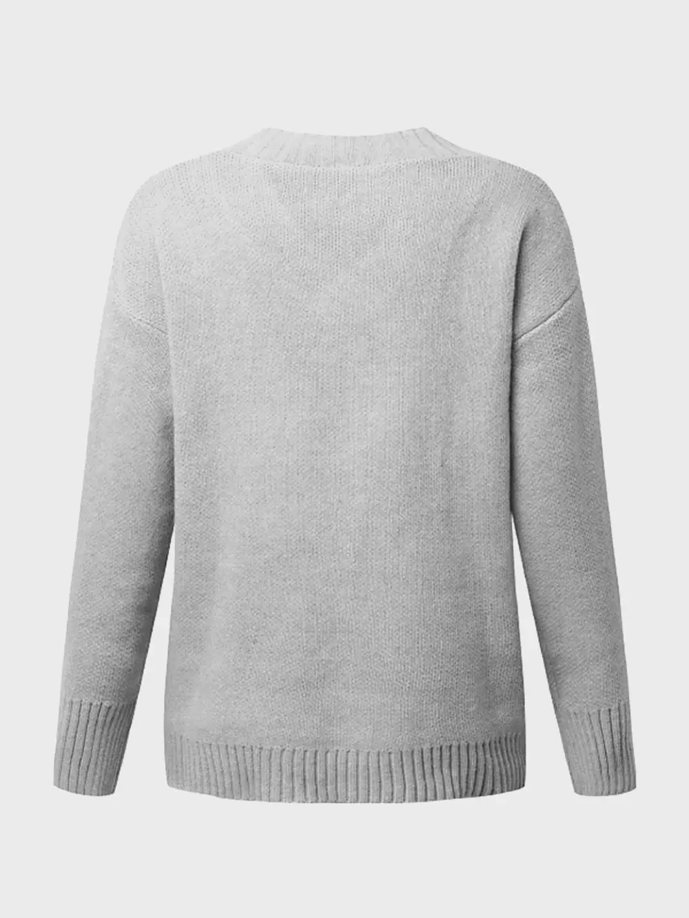 V-Neck Long Sleeve Knit Top, image 14