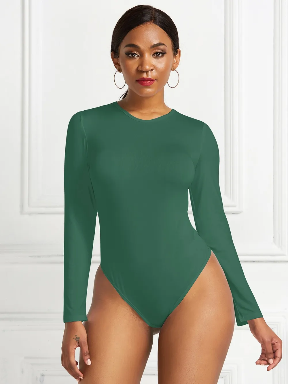 Round Neck Long Sleeve Bodysuit, image 12