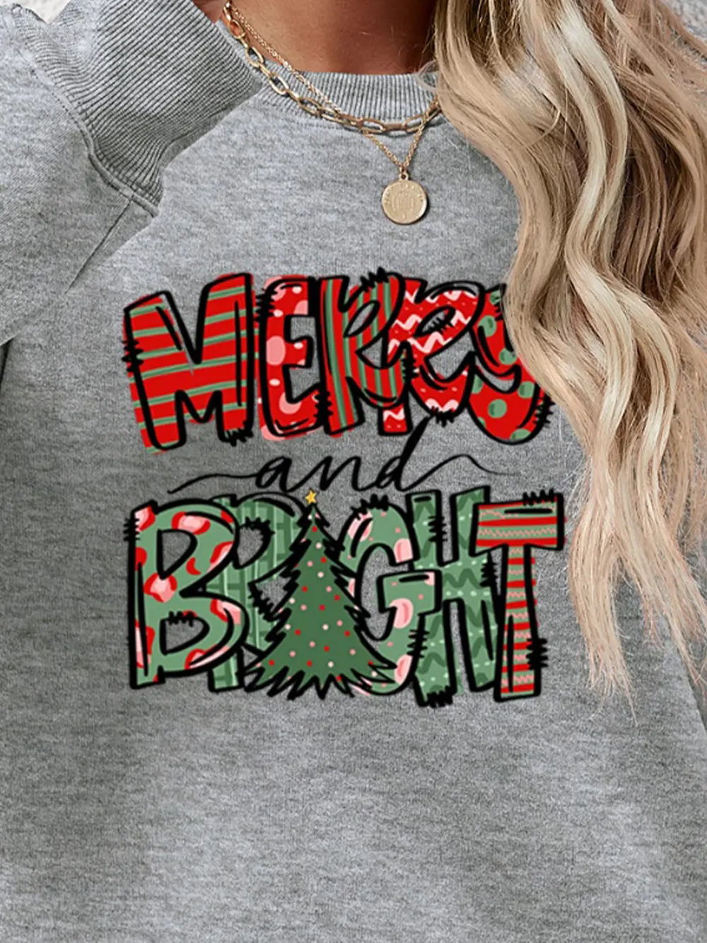 MERRY AND BRIGHT Long Sleeve Sweatshirt, image 18