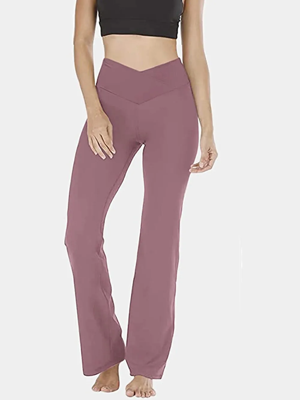 V-Waist Bootcut Long Pants, image 12