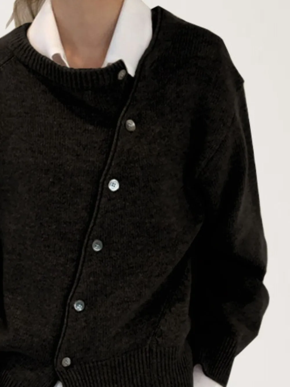 Dropped Shoulder Buttoned Cardigan, image 5