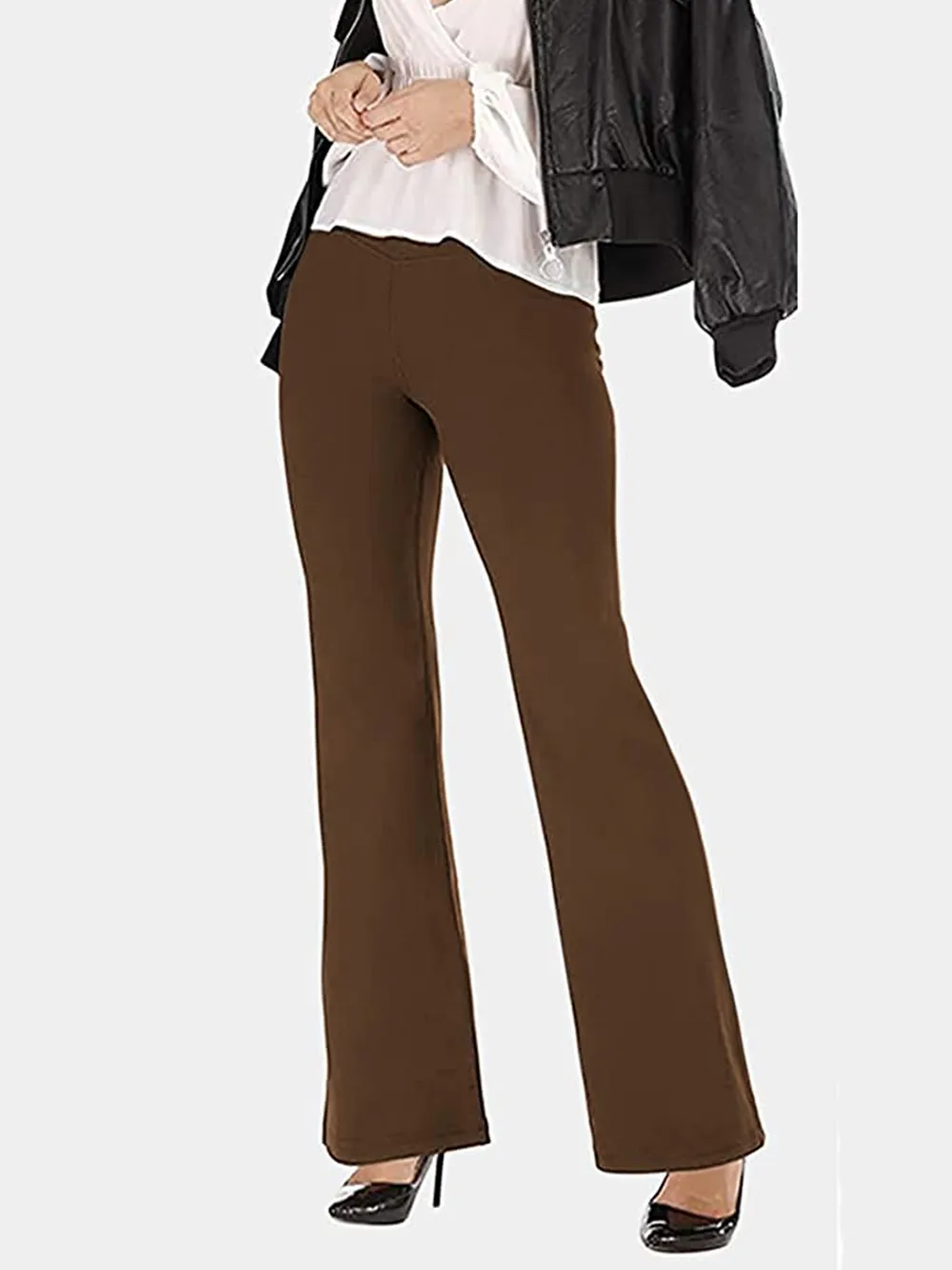 V-Waist Bootcut Long Pants, image 16