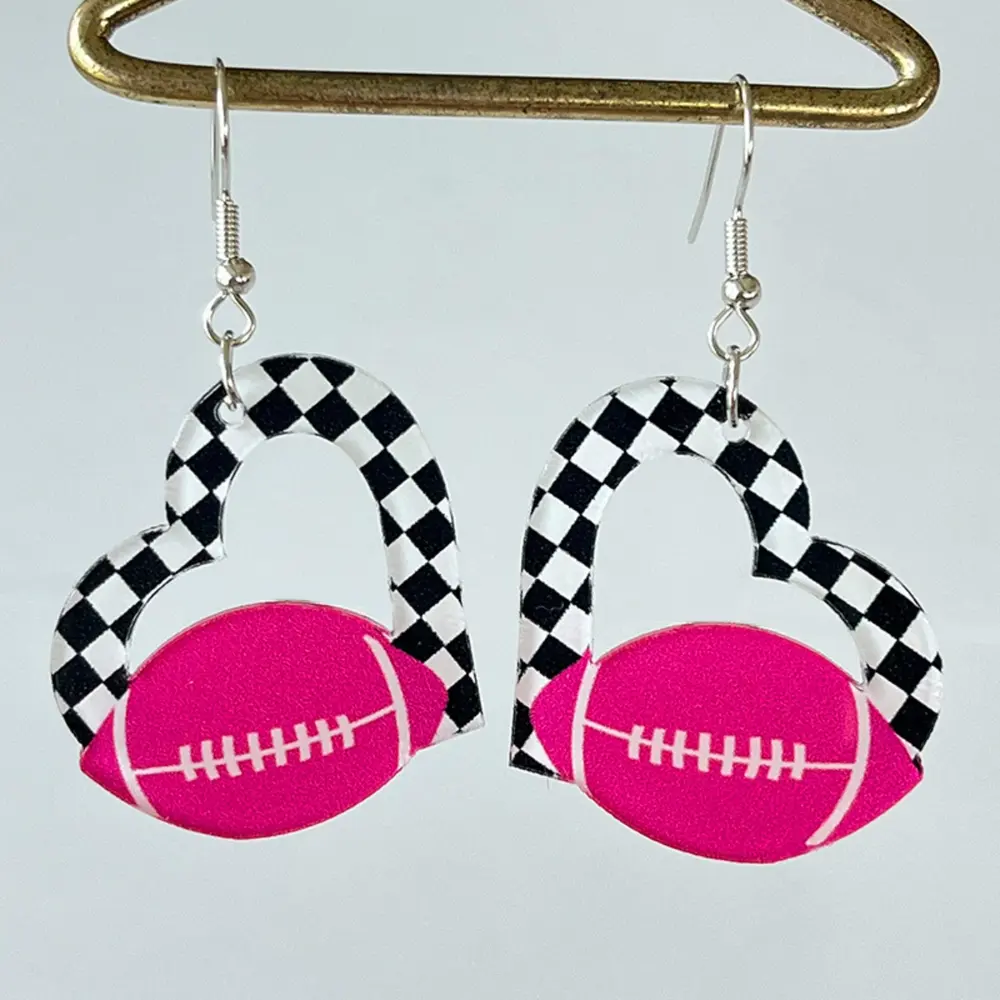 Geometric Shape Acrylic Dangle Earrings, image 3