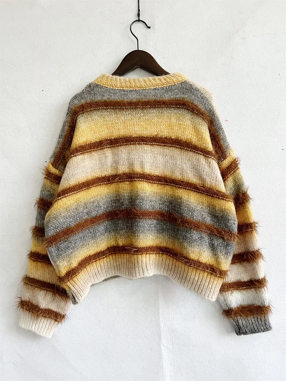 Striped Round Neck Long Sleeve Sweater, image 9