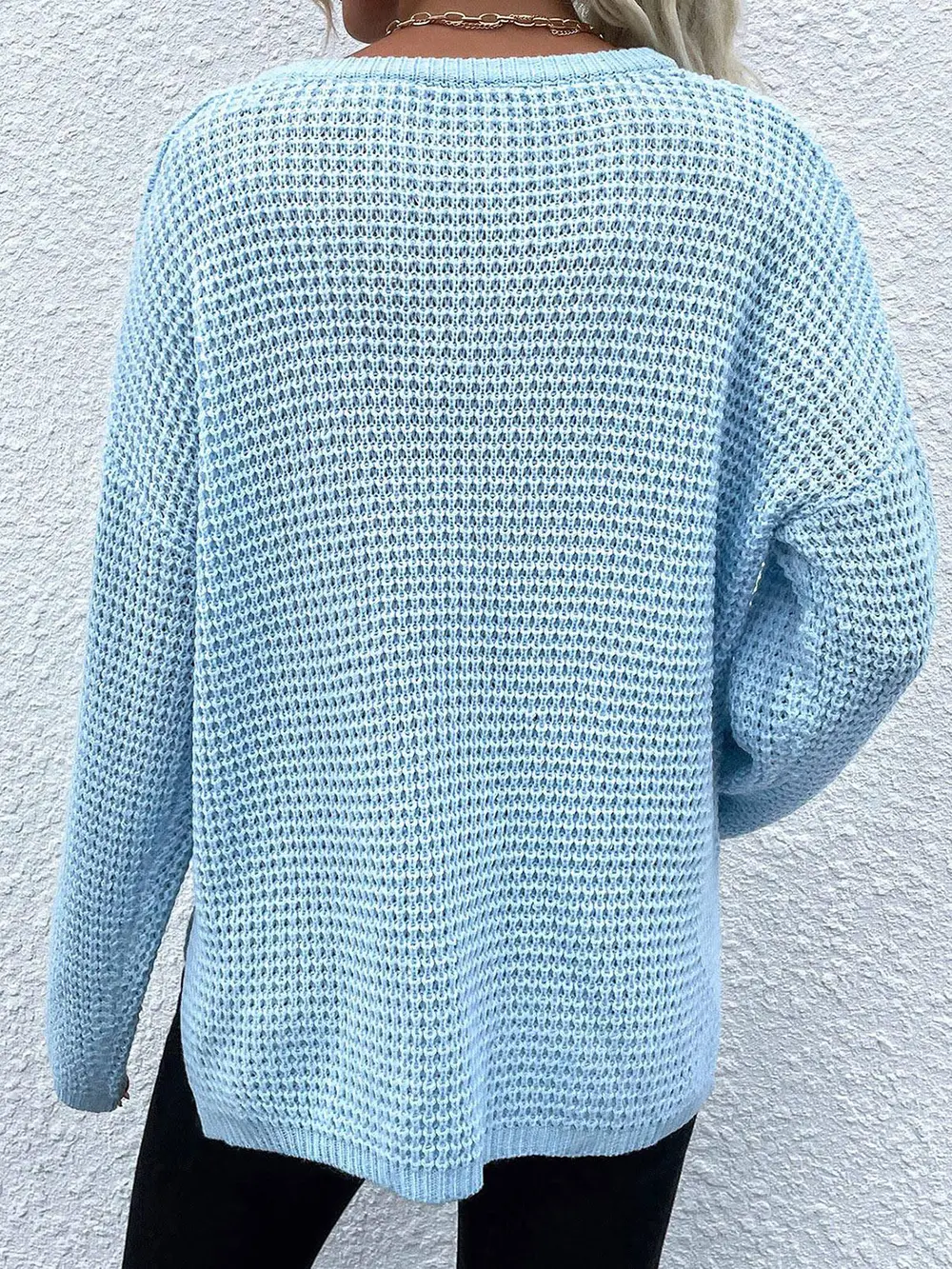 Notched Long Sleeve Sweater, image 18