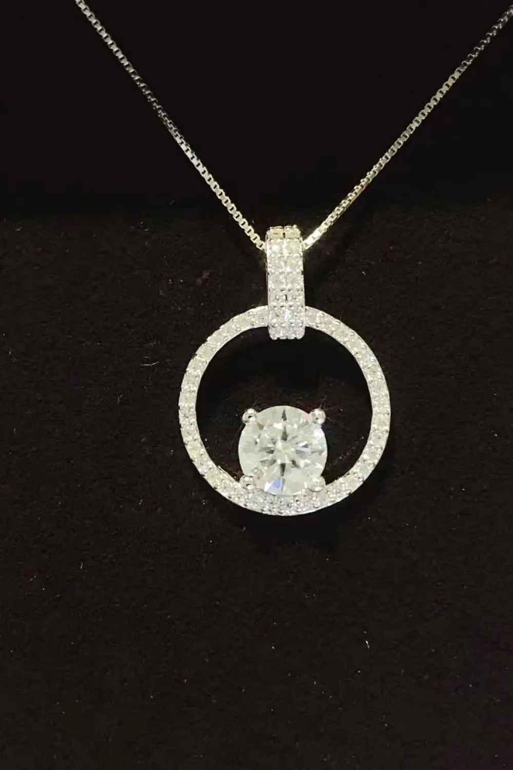 1 Carat Moissanite 925 Sterling Silver Necklace, image 2