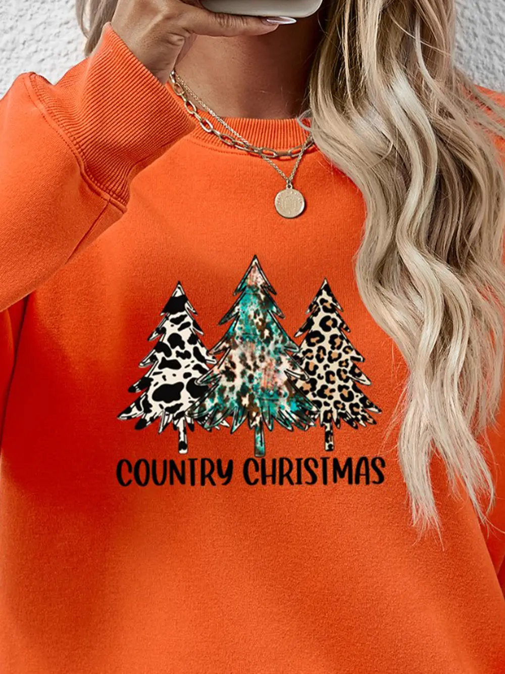 Graphic Round Neck Dropped Shoulder Sweatshirt, image 24