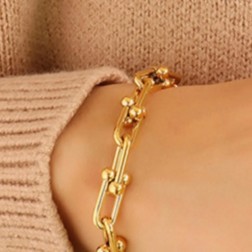 Chunky Chain Titanium Steel Bracelet, image 3