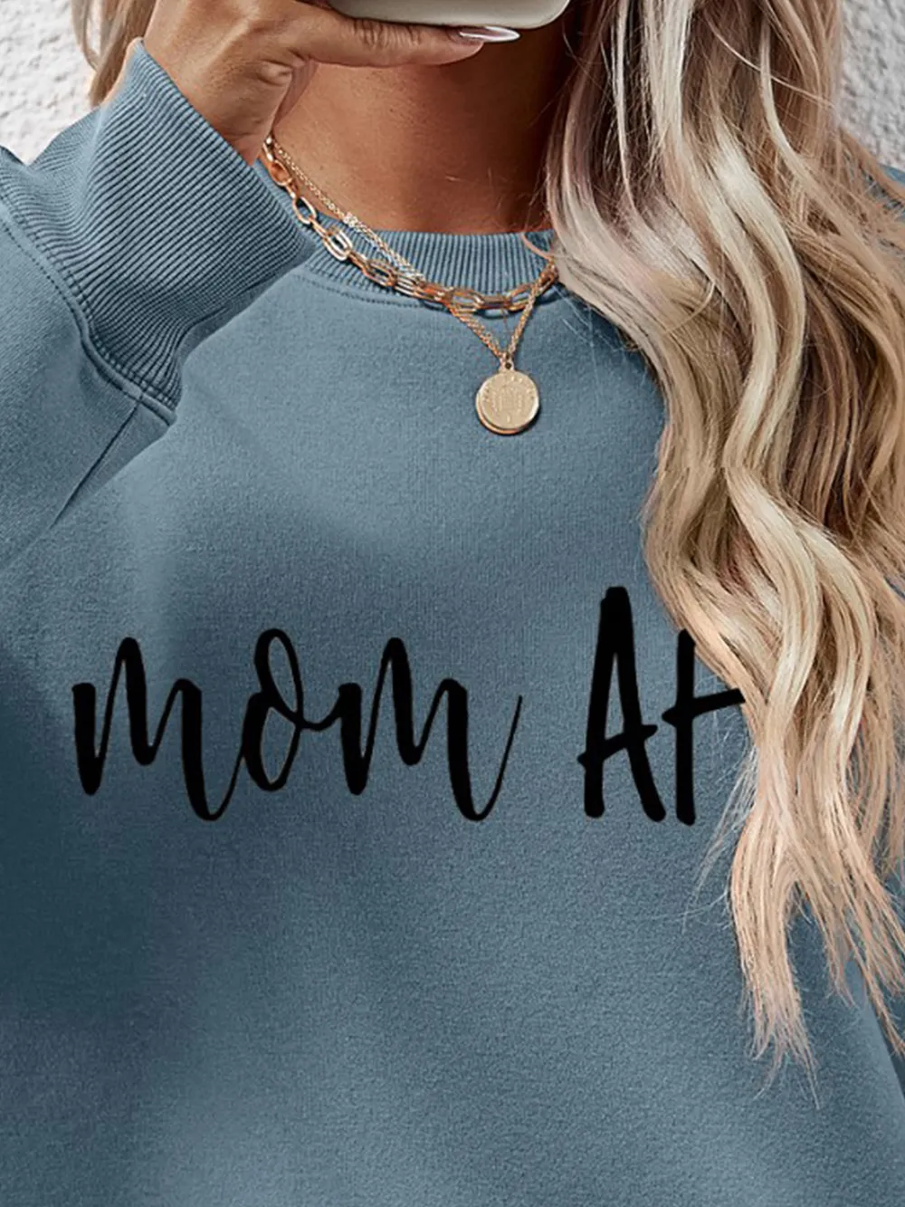 Letter Graphic Dropped Shoulder Sweatshirt, image 11