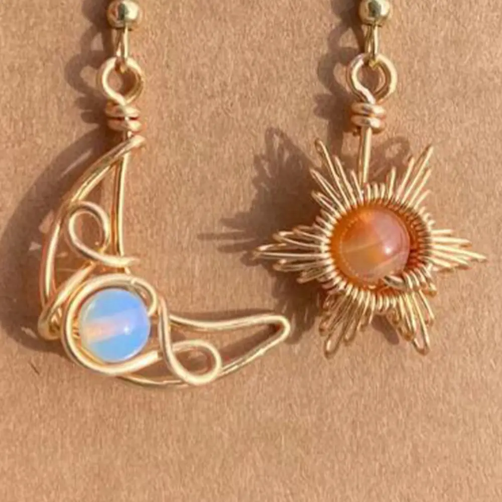 Beaded Alloy Earrings, image 2