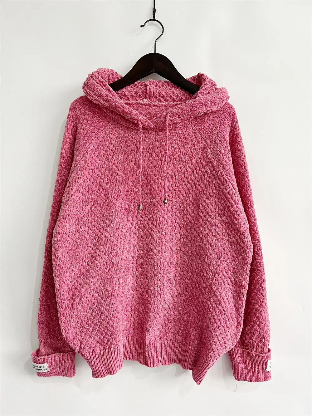 Drawstring Long Sleeve Hooded Sweater, image 8