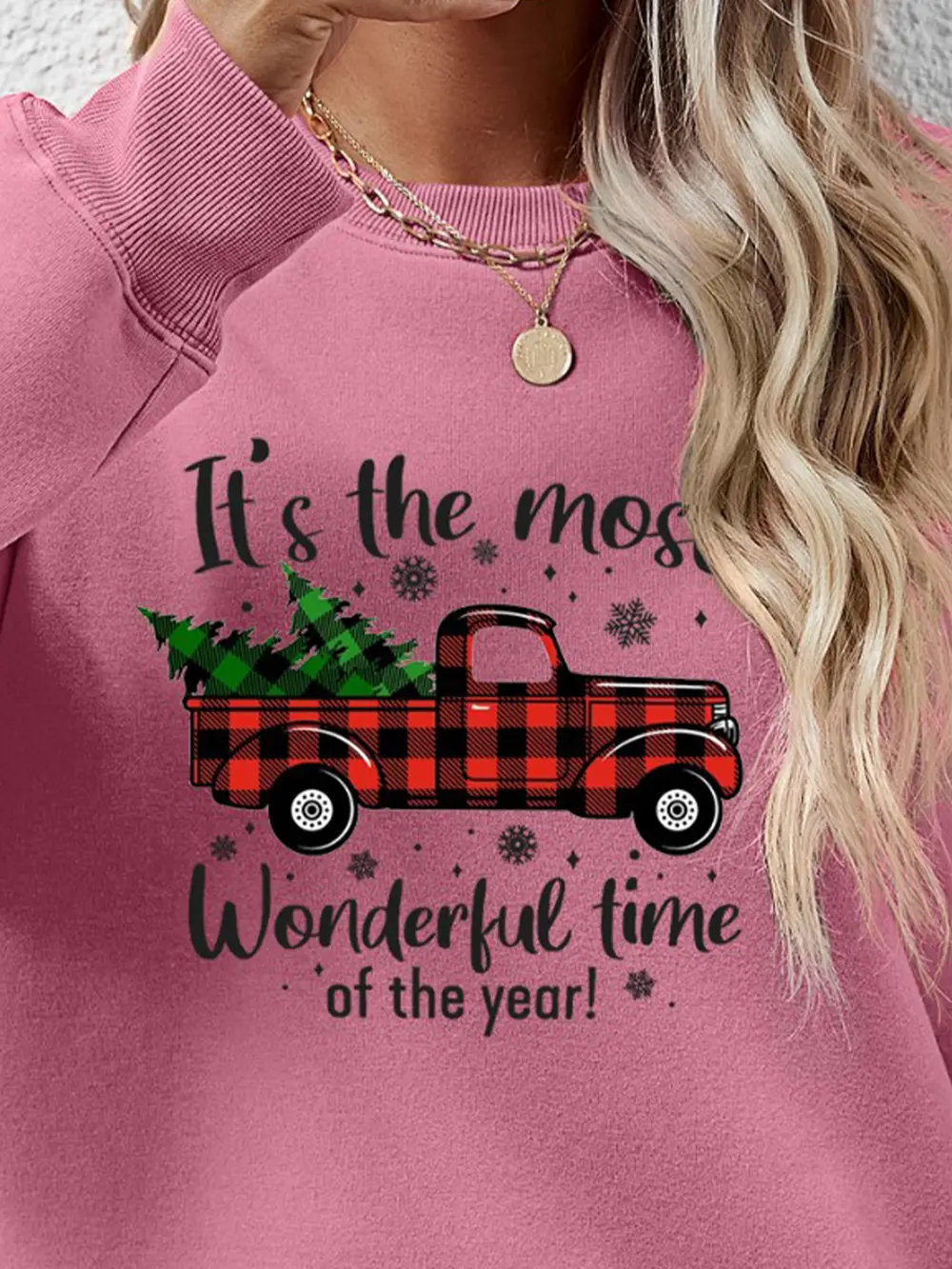 Graphic Round Neck Long Sleeve Sweatshirt, image 17