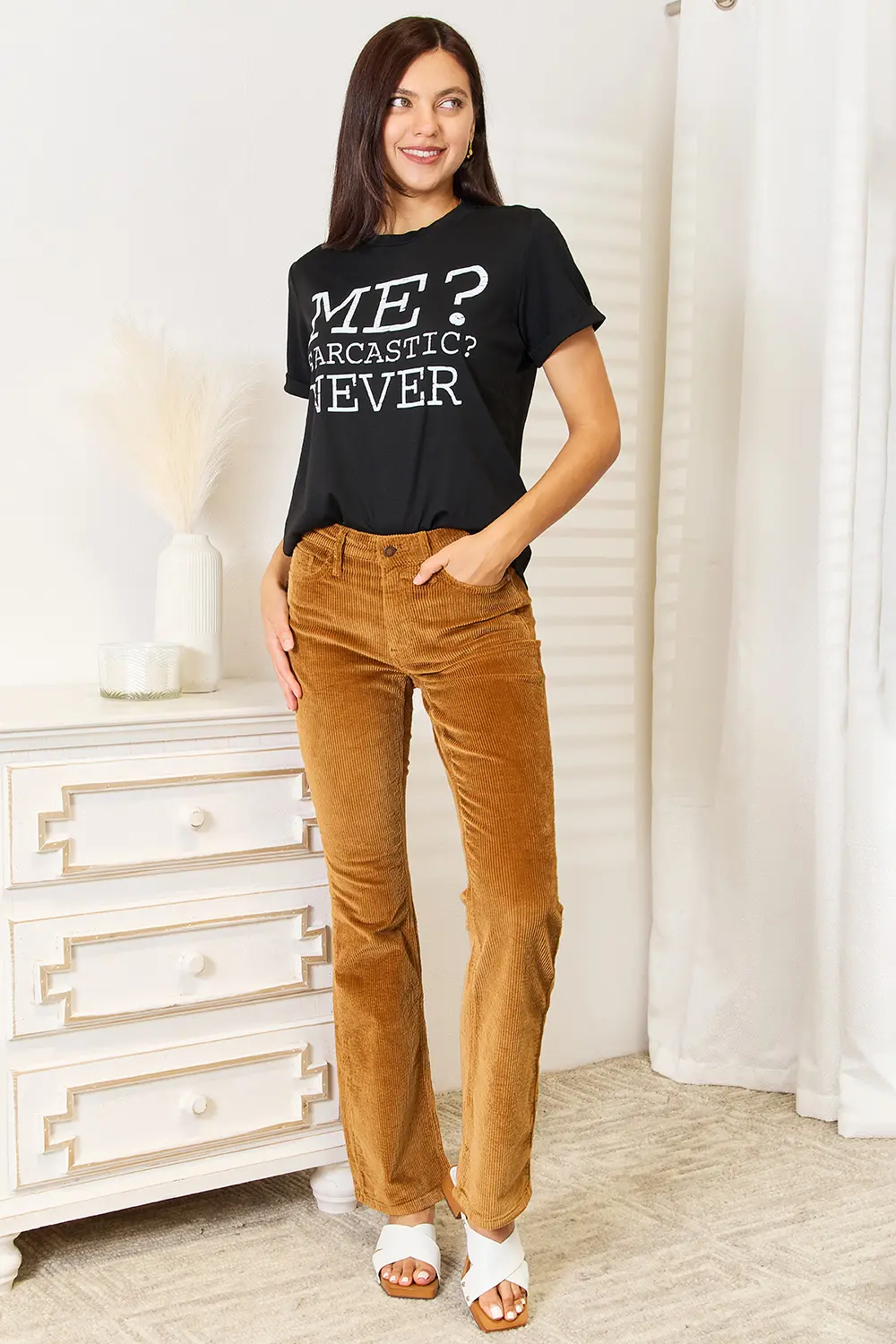 Letter Graphic Round Neck T-Shirt, image 5