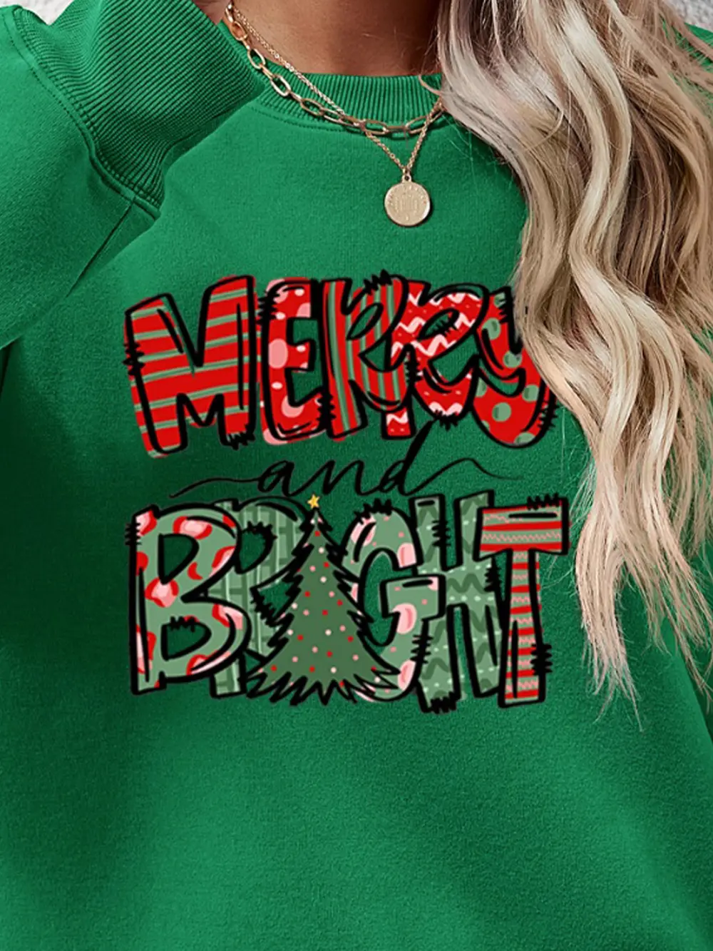 MERRY AND BRIGHT Long Sleeve Sweatshirt, image 15
