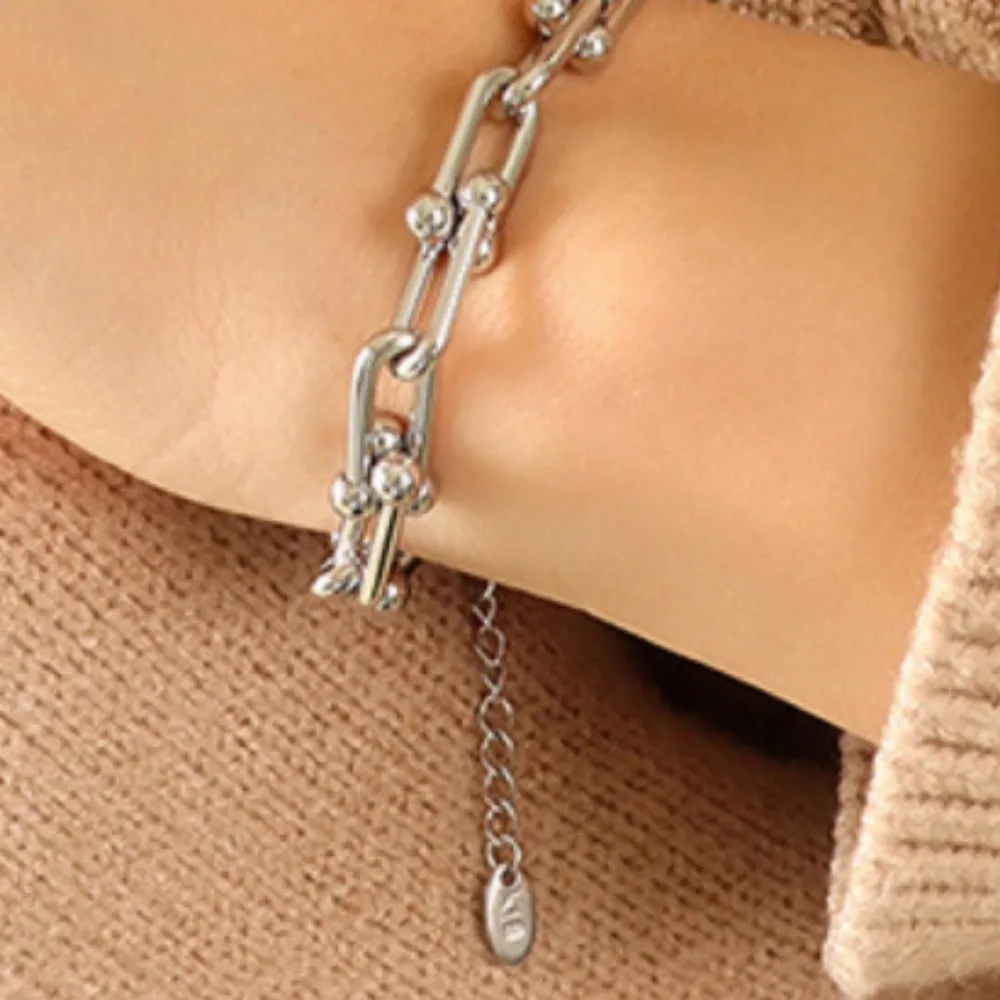 Chunky Chain Titanium Steel Bracelet, image 6