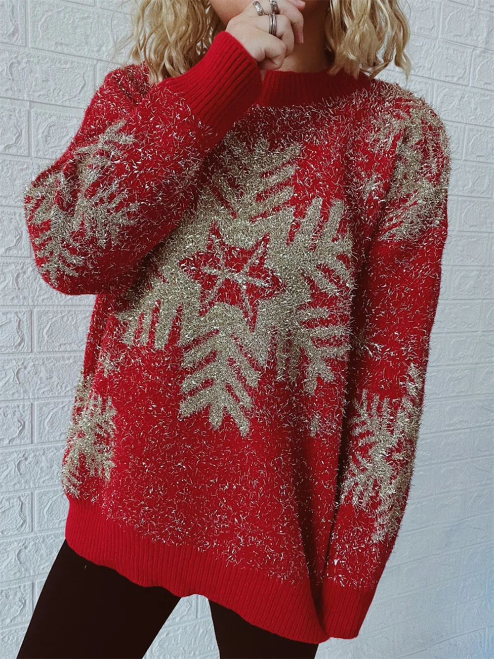 Christmas Element Round Neck Sweater, image 3