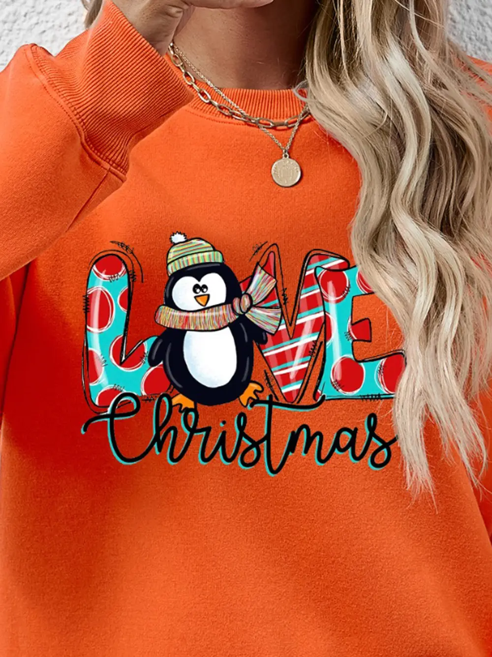 LIVE CHRISTMAS Drop Shoulder Round Neck Sweatshirt, image 20