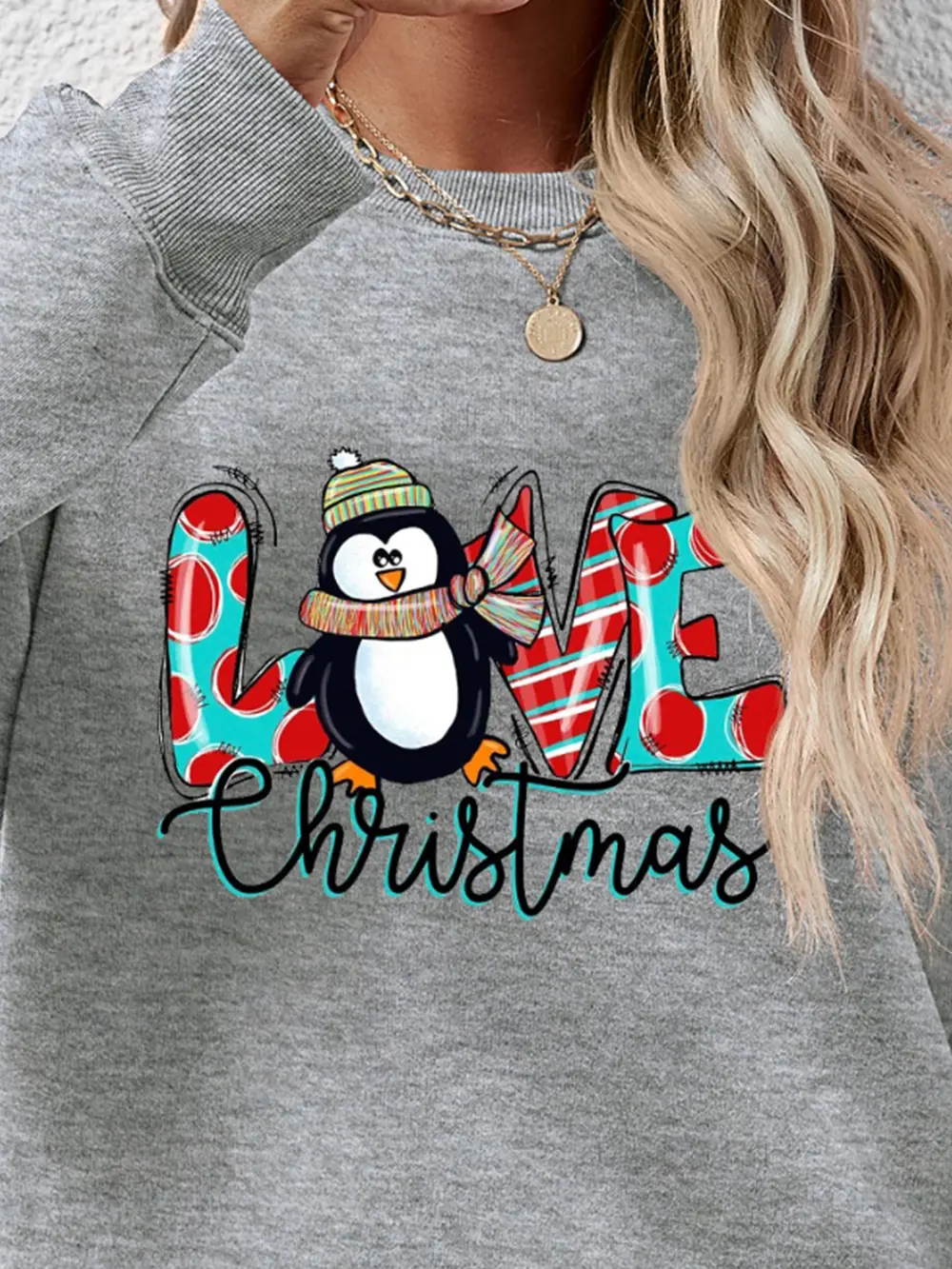 LIVE CHRISTMAS Drop Shoulder Round Neck Sweatshirt, image 26