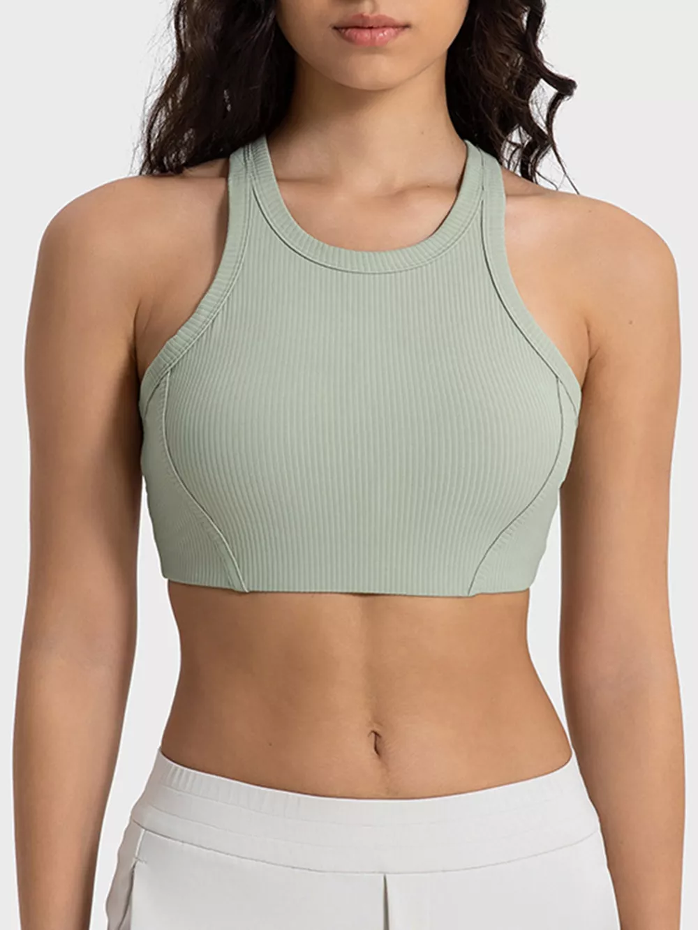 Wide Strap Cropped Sport Tank, image 10
