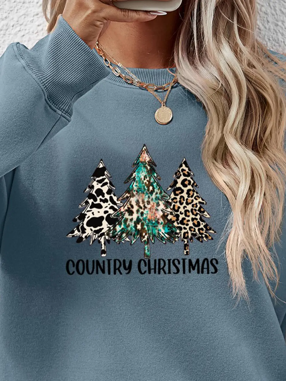 Graphic Round Neck Dropped Shoulder Sweatshirt, image 6