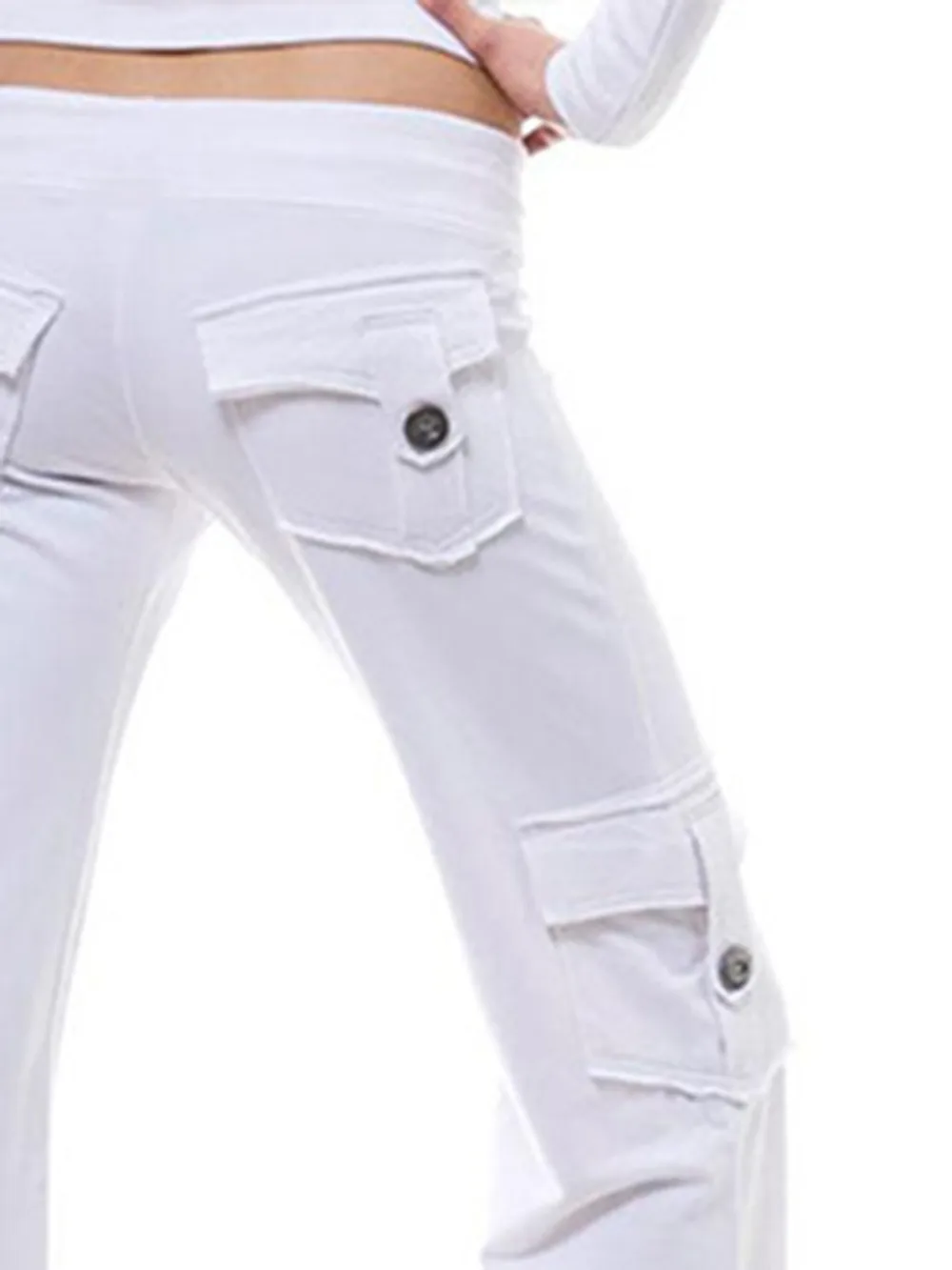 Mid Waist Pants with Pockets, image 19