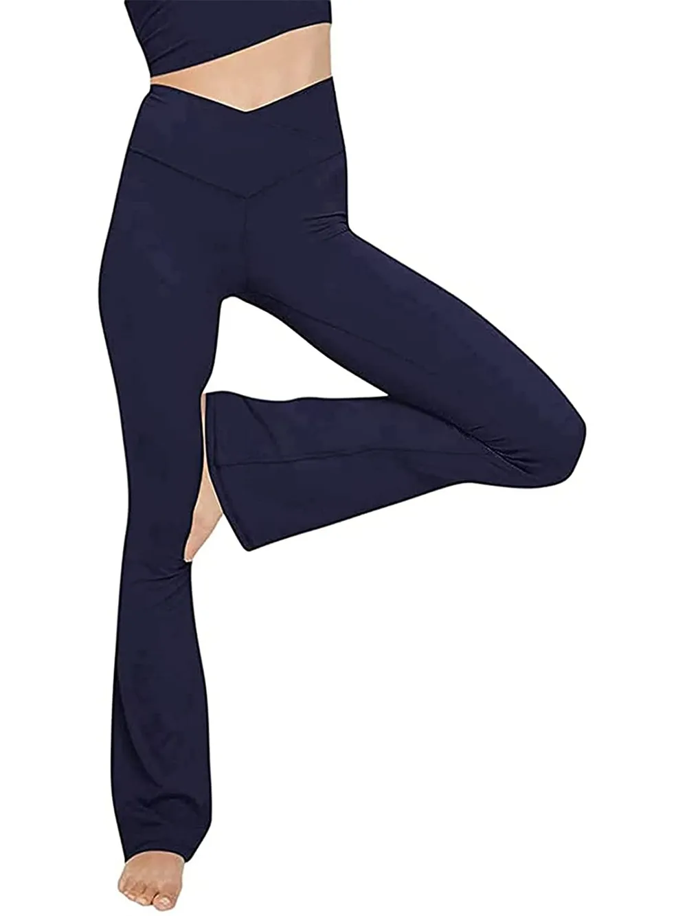 V-Waist Bootcut Long Pants, image 34