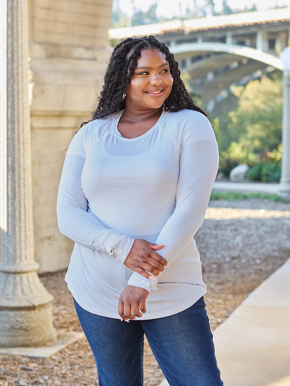 Full Size Round Neck Long Sleeve T-Shirt, image 13