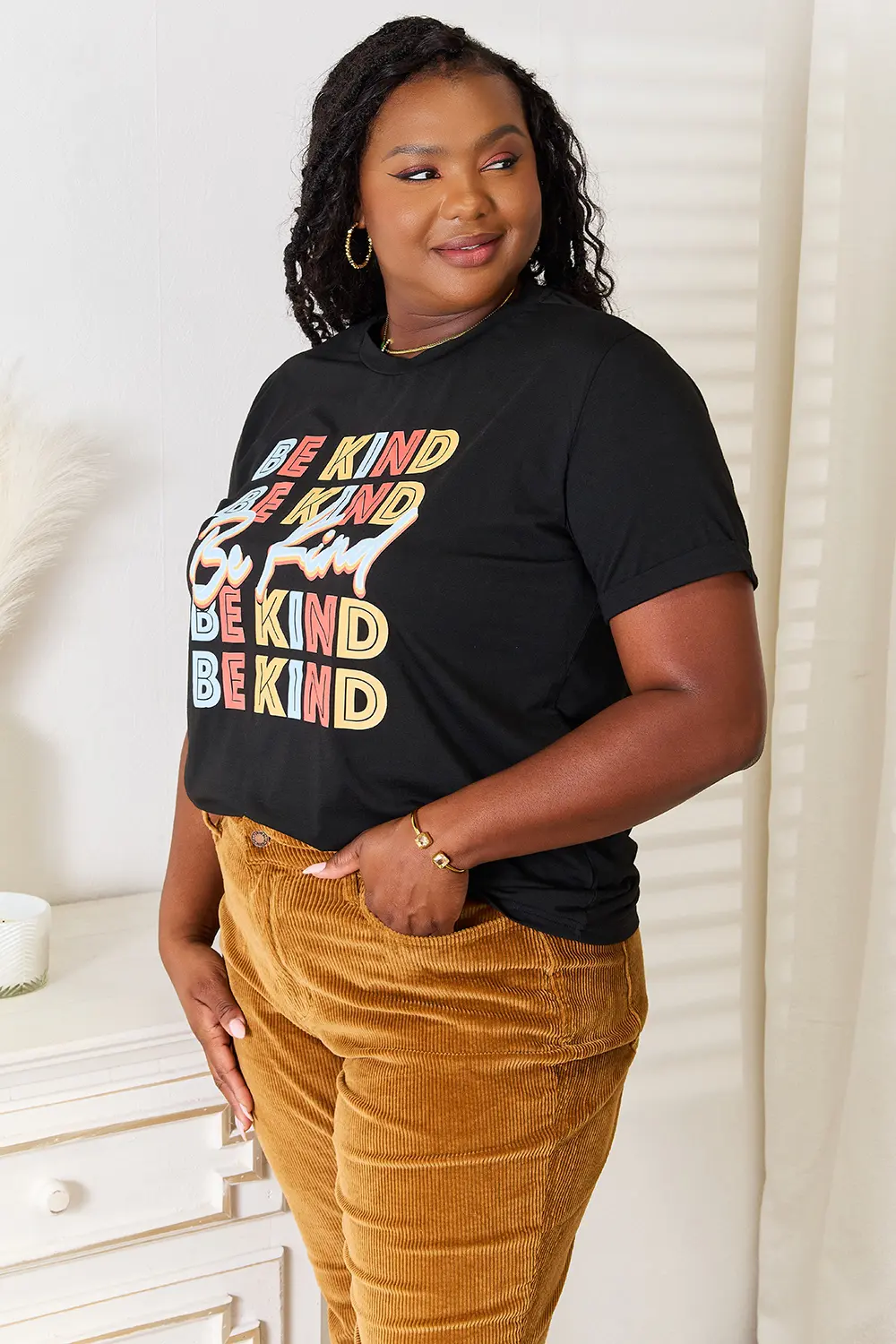 BE KIND Graphic Round Neck T-Shirt, image 5