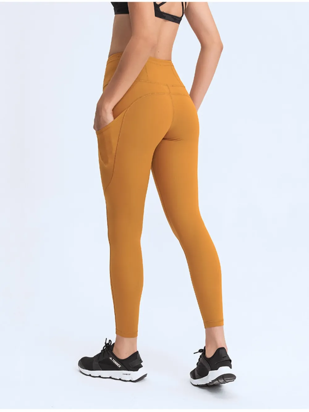 Wide Waistband Leggings with Pockets, image 5