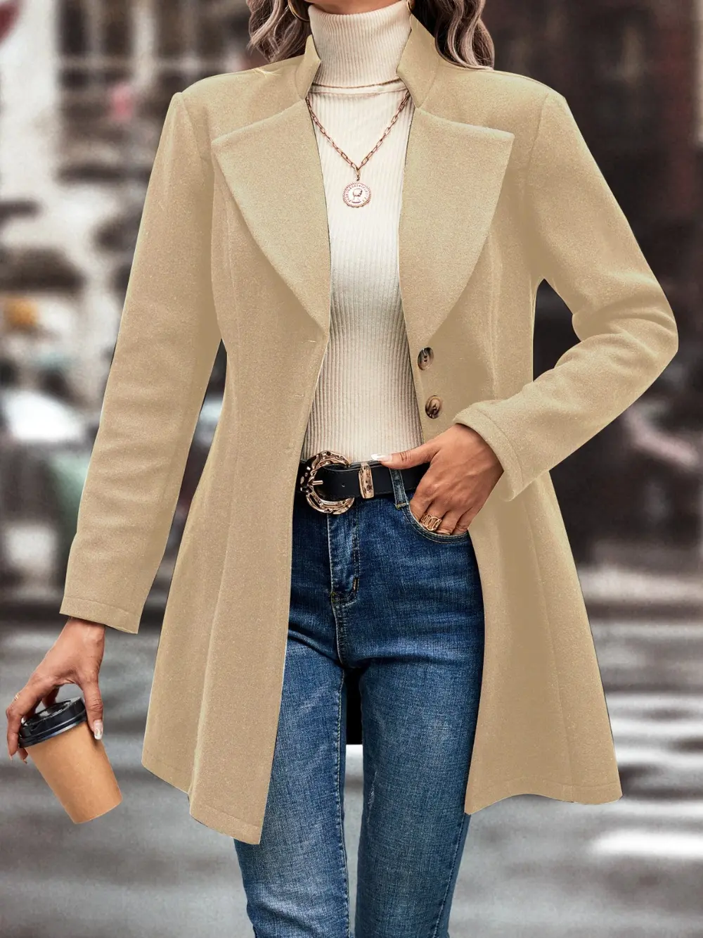 Button Up Longline Coat, image 6